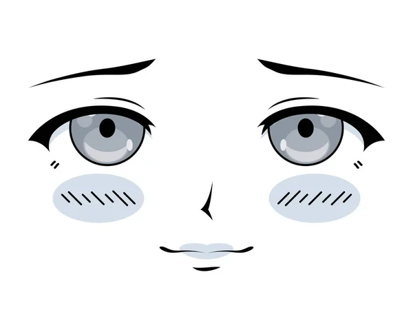 Personagem Estilo Anime Menina Louca imagem vetorial de yupiramos